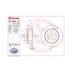 Тормозной диск Brembo 08.B566.11 Фото
