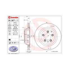 Тормозной диск Brembo 09.9871.11 Фото