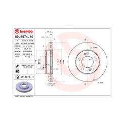 Тормозной диск Brembo 09.B974.11 Фото
