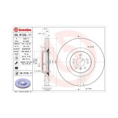 Тормозной диск Brembo 09.R105.11 Фото