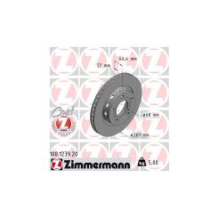 Тормозной диск ZIMMERMANN 100.1239.20 Фото