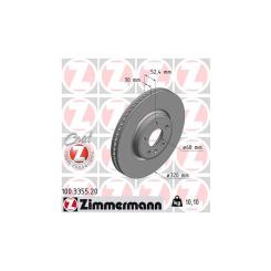 Тормозной диск ZIMMERMANN 100.3355.20 Фото