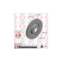 Тормозной диск ZIMMERMANN 100.3373.52 Фото