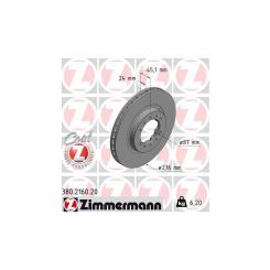 Тормозной диск ZIMMERMANN 380.2160.20 Фото