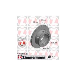 Тормозной диск ZIMMERMANN 400.3605.20 Фото