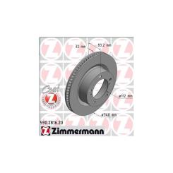 Тормозной диск ZIMMERMANN 590.2816.52 Фото