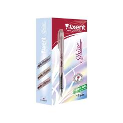 Ручка масляная Axent Shine Синяя 0.7 мм Фото 1