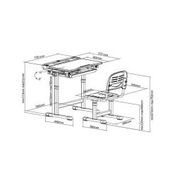 Парта со стулом Cubby Vanda Blue Фото 7