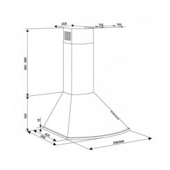 Вытяжка кухонная Eleyus Bora 1200 LED SMD 90 BG Фото 10