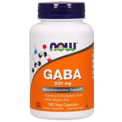 Аминокислота Now Foods GABA (Гамма-Аминомасляная Кислота) 500мг, 100 вег Фото
