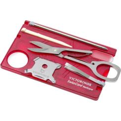 Мультитул Victorinox SwissCard NailCare Transparent Red Фото 1