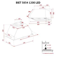 Вытяжка кухонная Perfelli BIET 5854 WH 1200 LED Фото 10