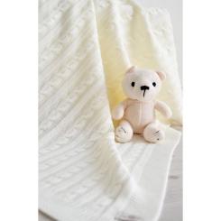 Плед Прованс Soft косы Молочный 140x180 см Фото