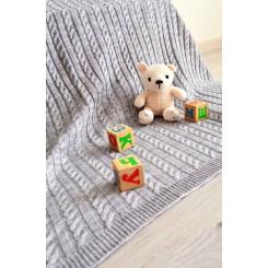 Плед Прованс Soft косы Серый 220х240 см Фото