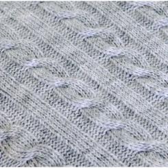 Плед Прованс Soft косы Серый 220х240 см Фото 1