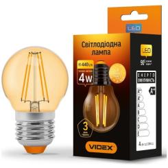 Лампочка TITANUM Filament G45 4W E27 2200K бронза Фото 1