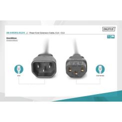 Кабель питания Digitus C13 to C14 1.2m Фото 1