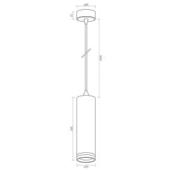 Светильник Videx под лампу GU10 SPF05D подвесной черный Фото 1