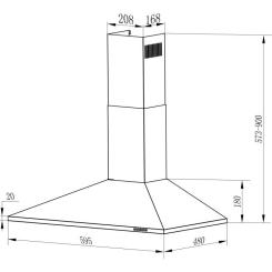 Вытяжка кухонная Grunhelm GVK 214 W Фото 1