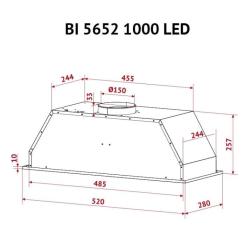 Вытяжка кухонная Perfelli BI 5652 BL 1000 LED Фото 10