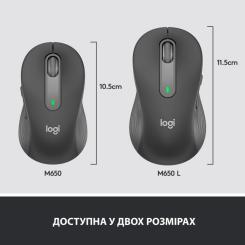Мышка Logitech Signature M650 L Wireless Graphite Фото 7