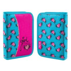 Пенал 1 вересня Heart HP-02 бирюзовый Фото