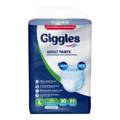 Подгузники для взрослых Giggles Large 100-150 см 30 шт Фото