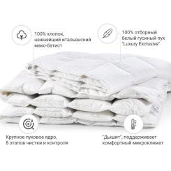 Одеяло MirSon пухова Luxury Exclusive 080 зима 200x220 см Фото 1
