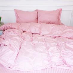 Постельное белье MirSon Satin Stripe 30-0007 Pink 200х220 Євро Фото
