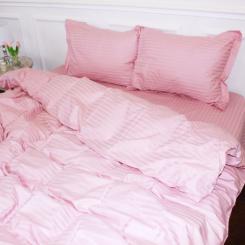 Постельное белье MirSon Satin Stripe 30-0007 Pink 200х220 Євро Фото 1