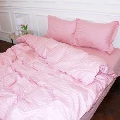 Постельное белье MirSon Satin Stripe 30-0007 Pink 200х220 Євро Фото 2