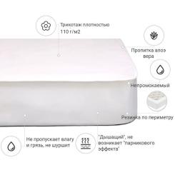 Наматрасник MirSon Light Aloe Vera №216 трикотажный AQUA-stop водонеп Фото 1