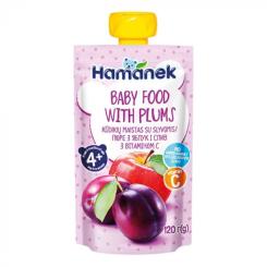 Детское пюре Hamanek Яблоко Слива, 120 г Фото