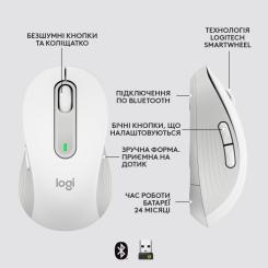 Мышка Logitech Signature M650 Wireless for Business Off-White Фото 5