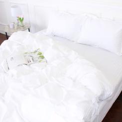 Постельное белье MirSon Satin Stripe 30-0001 White 160х220 Сімейний Фото 2
