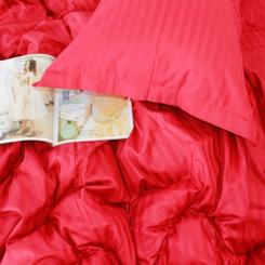 Постельное белье MirSon SatinStripe 30-0018Red 160х220 Полуторный Евро Фото 2
