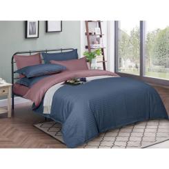 Постельное белье MirSon SatinStripe 30-0020 + 30-0008Lovelin 200х220 Евро Фото