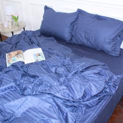 Постельное белье MirSon SatinStripe 30-0020SmokyBlue 110х140 Детский Фото 1