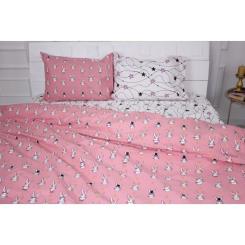 Постельное белье MirSon Бязь 17-0528 Bunnies pink Двуспальный Фото 1
