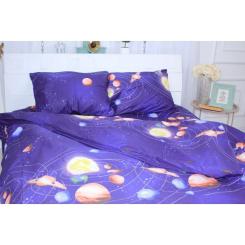 Постельное белье MirSon Сатин 22-1282 Night Space Семейный Фото 1