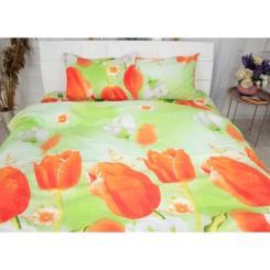 Постельное белье MirSon Сатин 22-1287 Tulips Євро Фото 2