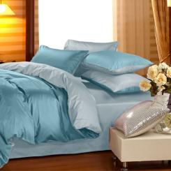 Постельное белье MirSon Сатин Premium 0845 + 0843 Mabel Євро Фото