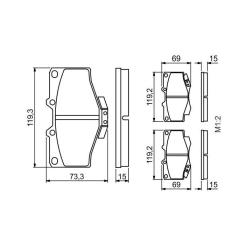 Тормозные колодки Bosch 0 986 424 268 Фото 1