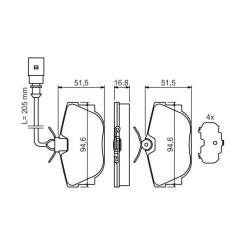 Тормозные колодки Bosch 0 986 494 051 Фото 3