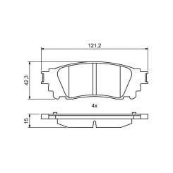 Тормозные колодки Bosch 0986494822 Фото 3