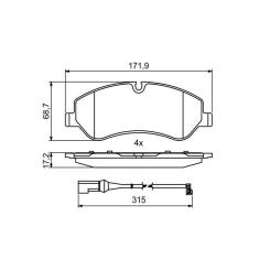 Тормозные колодки Bosch 0986494844 Фото 2