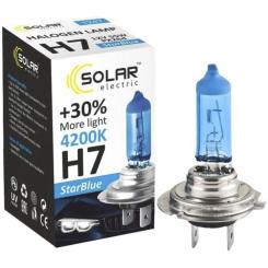 Автолампа SOLAR H7 12V 55W PX26d StarBlue 4200K Фото 1