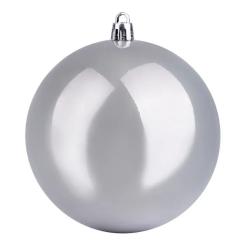 Елочная игрушка YES! Fun 10 см, срібна, перламутрова Фото