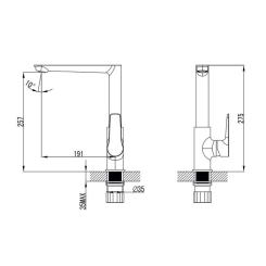 Смеситель Corso GARDA BC-4B221W (9605103) Фото 4