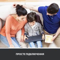 Клавиатура Logitech K400 Plus Touch Wireless UA Black Фото 4